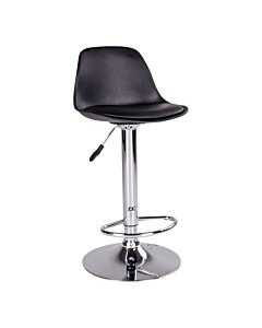 Trondheim Barstol - Barstol, sort med chrome ben