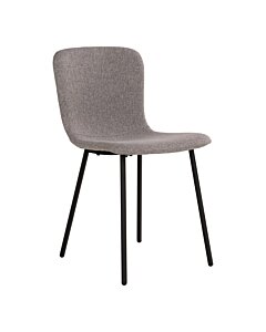 Halden Spisebordsstol - Spisebordsstol, lysegrå med sorte ben, HN1275