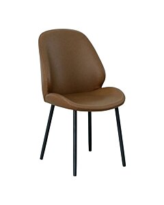 Monte Carlo Spisebordsstol  - Spisebordsstol i PU, brun med sorte ben, HN1224