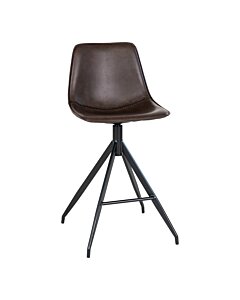 Monaco Counterstol - Counterstol i PU, brun med sorte ben, HN1227