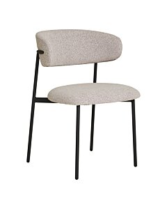 Mira Spisebordsstol - Spisebordsstol, bouclé, sand med sorte ben, HN1267