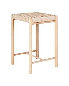 Abano Counterstol - Counterstol i poppel med naturflet sæde, natur