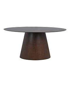 Bolton Spisebord - Spisebord, mørkebrun, oval 90x160x75 cm