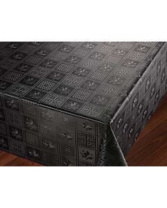 Voksdug - sort med tern