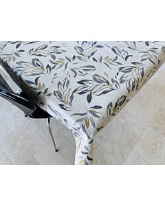 Voksdug - grå og guld blade