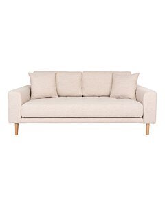 Lido 2,5 Personers Sofa - 2,5 Personers Sofa, sand med to puder og natur træben, HN1050