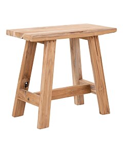 Barcelona Bænk - Bænk i teaktræ, natur, 50x25x45 cm