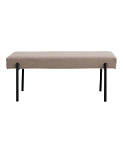 Swindon Bænk - Bænk, stone med sorte ben, 100x36x42,5 cm, HN1231