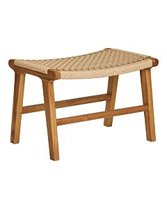 Derby Fodskammel - Fodskammel, teak/polyrattan, natur