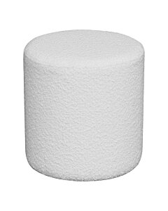 Ejby Puf - Puf i bouclé, hvid, Ø34x36 cm, HN1232