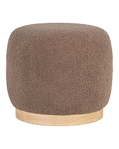 Belfort Puf - Puf i bouclé, brun, Ø44,5x40 cm, HN1238