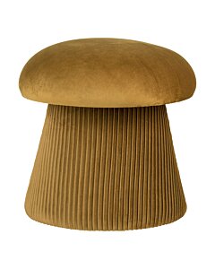 Hampton Puf  - Puf i velour, okker, ø41x39 cm, HN1245