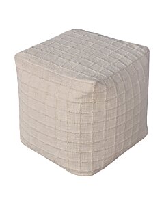 Guna Puf - Puf, håndvævet, råhvid, 40x40 cm