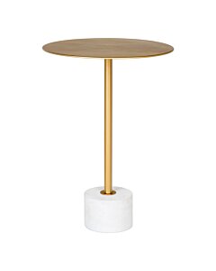 Lecco Hjørnebord - Hjørnebord i messing og marmor Ø41x58 cm