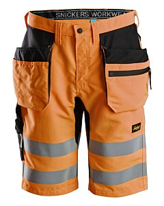 Snickers LiteWork, High-Vis shorts+ med hylsterlommer, klasse 1 - str. 44