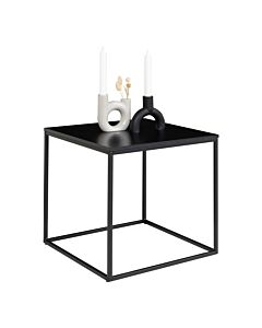 Vita Hjørnebord - Hjørnebord, sort, sort stel 45x45x45 cm