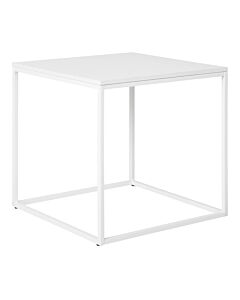 Vita Hjørnebord - Hjørnebord, hvid, hvidt stel 45x45x45 cm