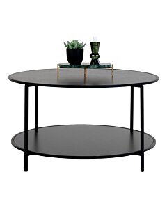 Vita Sofabord - Sofabord, sort, sorte stel Ø80x45 cm