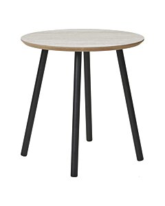 Aalst Sidebord - Sidebord, travertin look, sorte ben ø40x44 cm