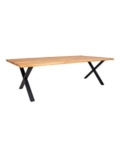 Toulon Spisebord - Spisebord, olieret eg med bølget kant, forberedt til tillægsplader 100x300x75cm