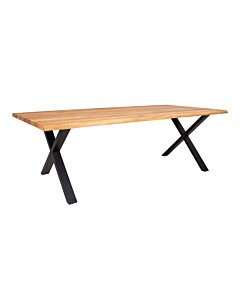 Toulon Spisebord - Spisebord, olieret eg med bølget kant, forberedt til tillægsplader 95x240x75cm