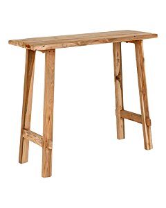 Girona Konsolbord - Konsolbord i teaktræ, natur, 90x30x80 cm