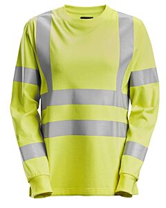 Snickers ProtecWork, High-Vis langærmet dame T-shirt, klasse 3/2 2476
