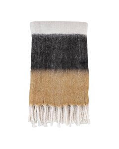 Sintra Plaid - Plaid, sort/hvid/brun 130x170 cm