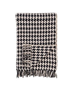 Side Plaid - Plaid, sort/beige 130x180 cm