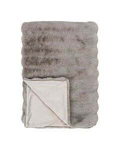 Galena Plaid - Plaid, imiteret pels, beige 130x180 cm