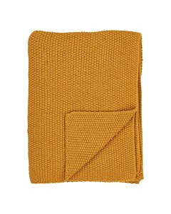 Santos Plaid - Plaid, genanvendt bomuld, okker 130x170 cm