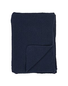 Santos Plaid - Plaid, genanvendt bomuld, mørkeblå 130x170 cm