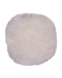 Lammeskindshynde - Lammeskindshynde, råhvid, ø35 cm