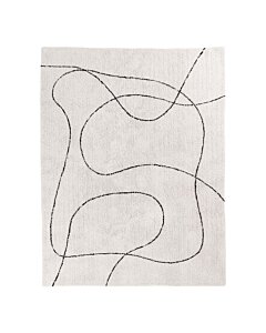 Tampa Tæppe - Tæppe, bomuld med print, natur, 200x300 cm