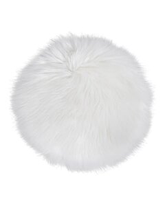 Lammeskindshynde Imiteret - Lammeskindshynde Imiteret, hvid, ø35 cm