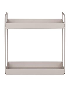 Rabo Stående Dobbelthylde - Stående Dobbelthylde, stål, sand, 2 hylder 30x15x31 cm