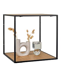 Vita Væghylde - Væghylde, egetræslook, sort stel 36x36x36 cm