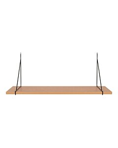 Chiba Væghylde - Væghylde, askefiner, sort metal stel 80x29 cm