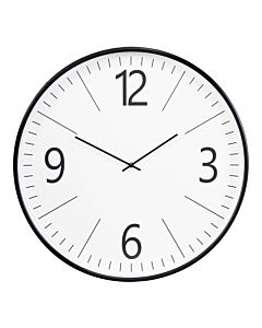 Biel Vægur - Vægur, plastik, sort og hvid, lydløs ø51 cm