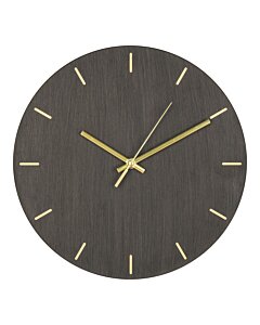 Asti Vægur - Vægur, metal, grå træstruktur, lydløs ø30 cm