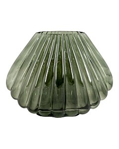 Vase - Vase, mundblæst glas, grøn, 29x11,5x22 cm