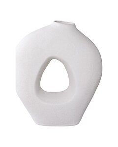 Vase - Vase, keramik, hvid 24x10,5x27,8 cm