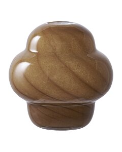 Vase - Vase, glas, brun ø16,5x17 cm