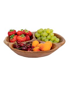 Nola Skål - Skål i teaktræ, natur, Ø30x5 cm