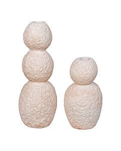 Lysestager - Lysestager, cement, natur, sæt af 2