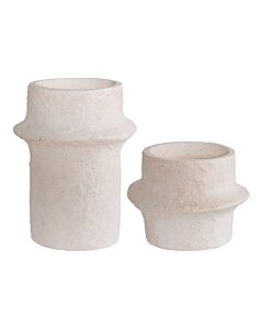 Lysestager - Lysestager, cement, hvid, sæt af 2