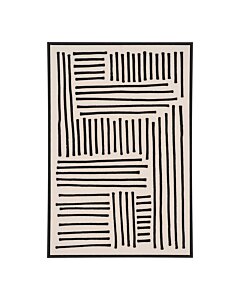 Lipari Lærredsprint - Lærredsprint, canvas, sort/beige, No.1 60x90 cm