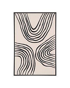 Lipari Lærredsprint - Lærredsprint, canvas, sort/beige, No.2 60x90 cm