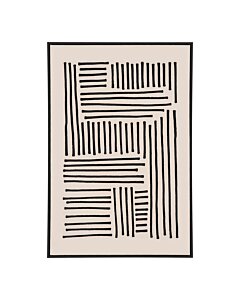 Lipari Lærredsprint - Lærredsprint, canvas, sort/beige, No.1 100x140 cm