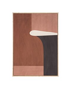 Cape Town Lærredsprint - Lærredsprint, canvas, brun/beige, No.2 50x70 cm